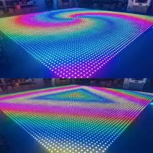 Pixelated Dance Floor Made Different Color Shapea